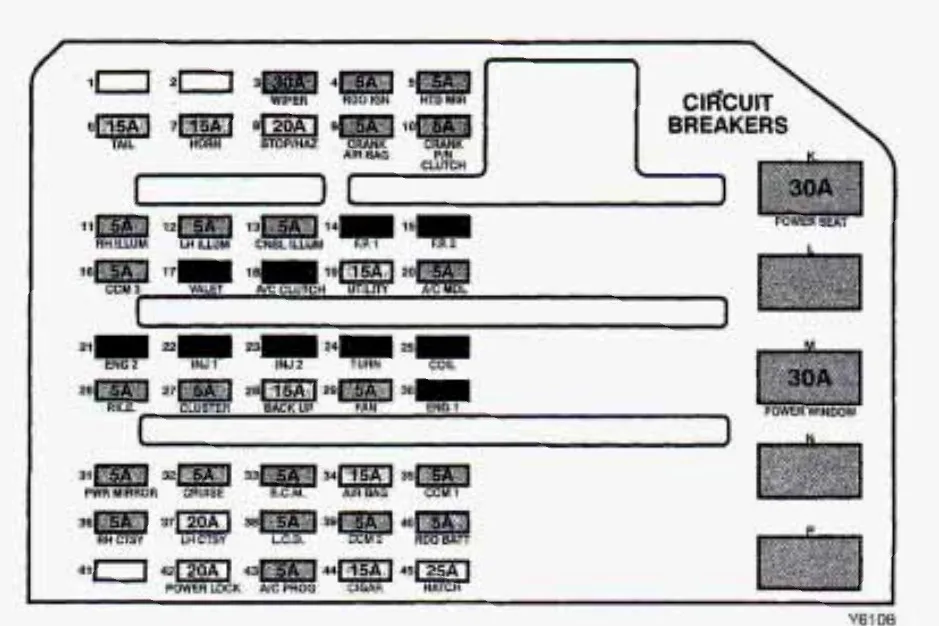 Fuse Box Diagram Chevrolet Corvette C4 1993 1996 48 Off