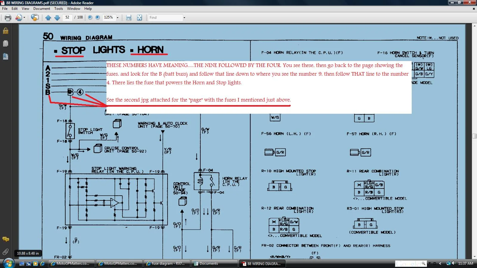 Fuse Diagram 1988 Mazda Rx7 Fuel Pump Fuse Diagram Mazda R