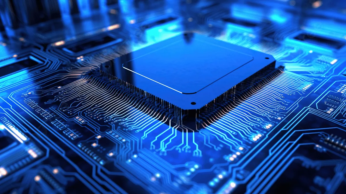 Futuristic 3D Background In Blue With Microprocessor Design Neon Wallpaper Light Wallpaper