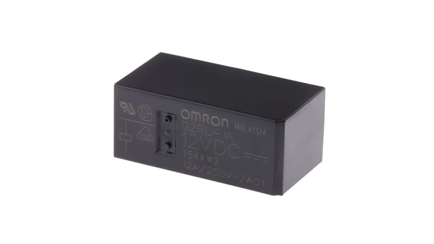 G2Rl 1A Dc12 Omron Pcb Mount Power Relay 12V Dc Coil 12A Switching Current Spst Rs