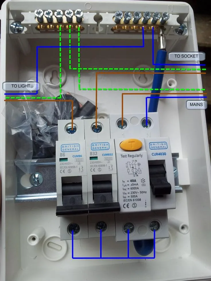 Garage Consumer Unit Wiring Diagram With Three Switches