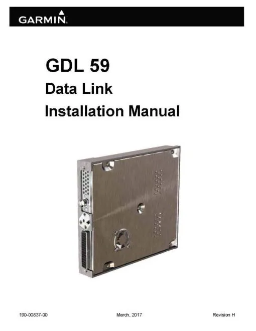 Garmin Gdl 59 Data Link Installation Manual 190 00837 00
