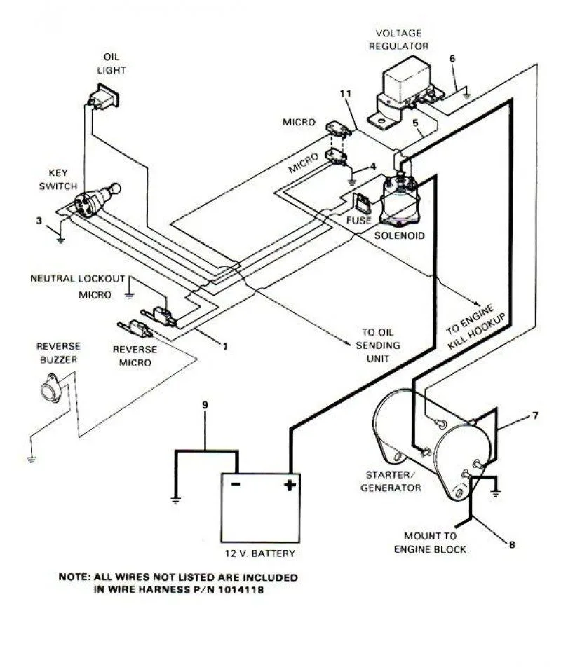 Gasoline Engine Club Car Wiring Diagram Gas