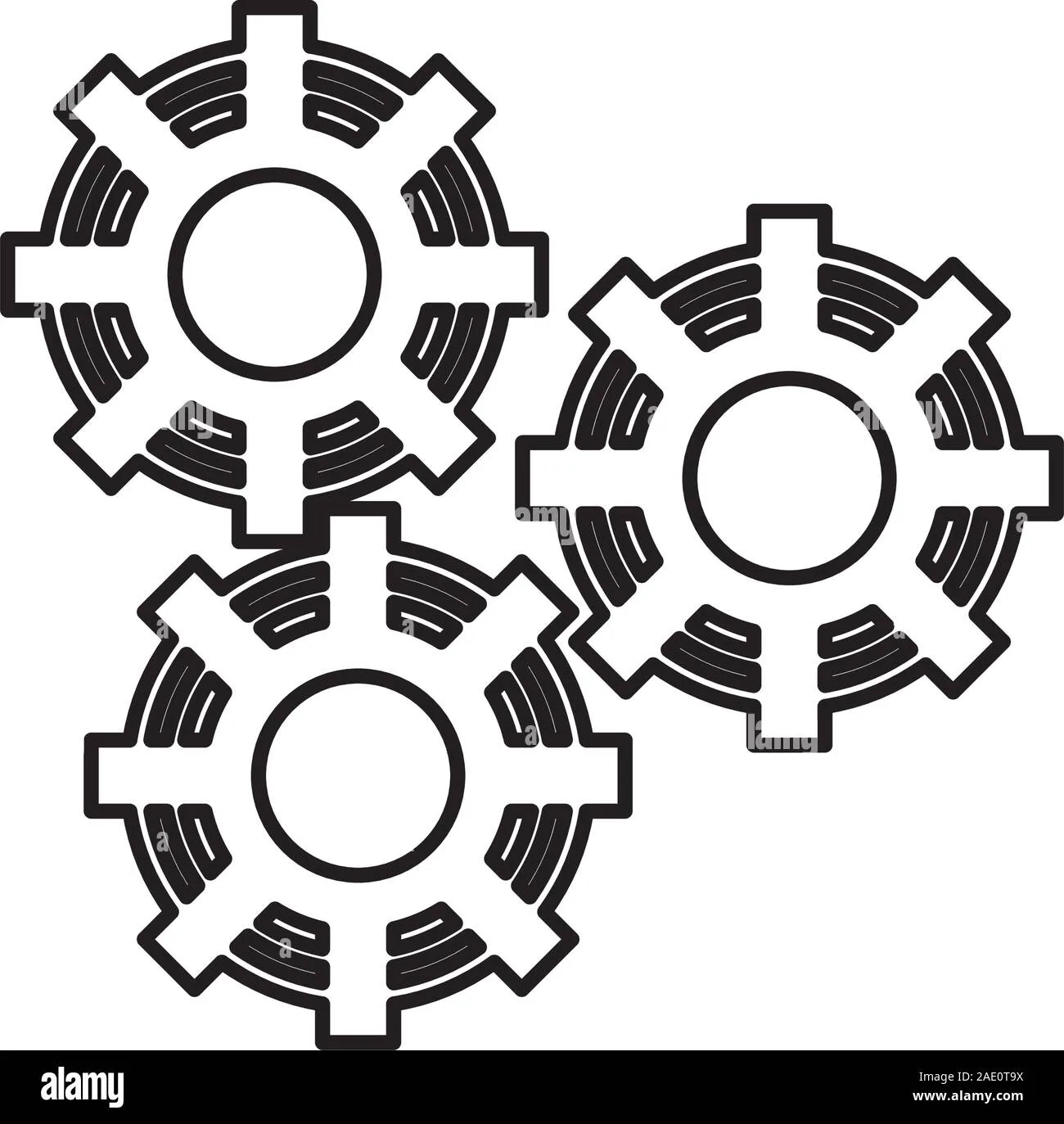 Gear Machine Settings Isolated Icon Stock Vector Image Art Alamy