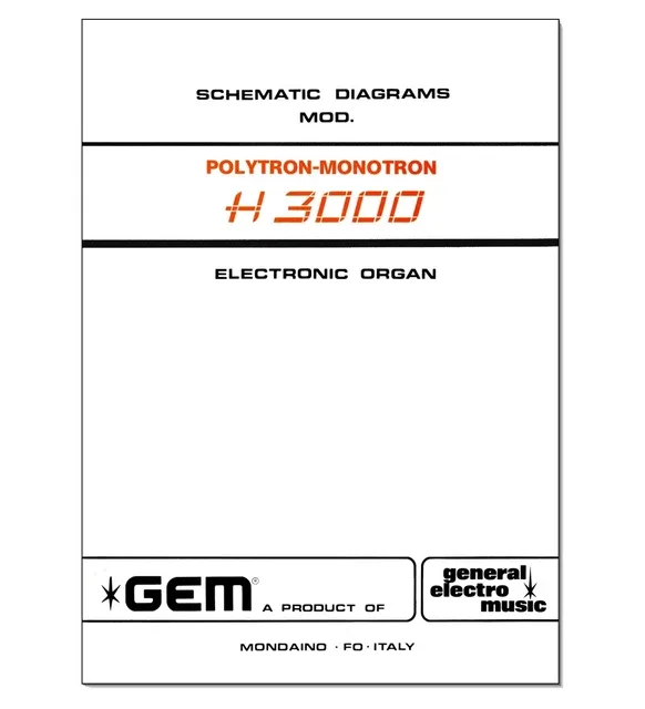 Gem H3000 Monotron Polytron Service Manual Schematic Diagrams Circuit Diagram 10 26 Picclick Uk