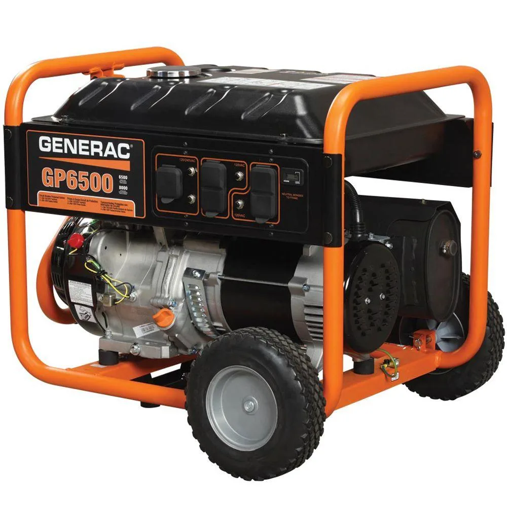 Generac 6 500 Watt Gasoline Powered Portable Generator 5940 The Home Depot