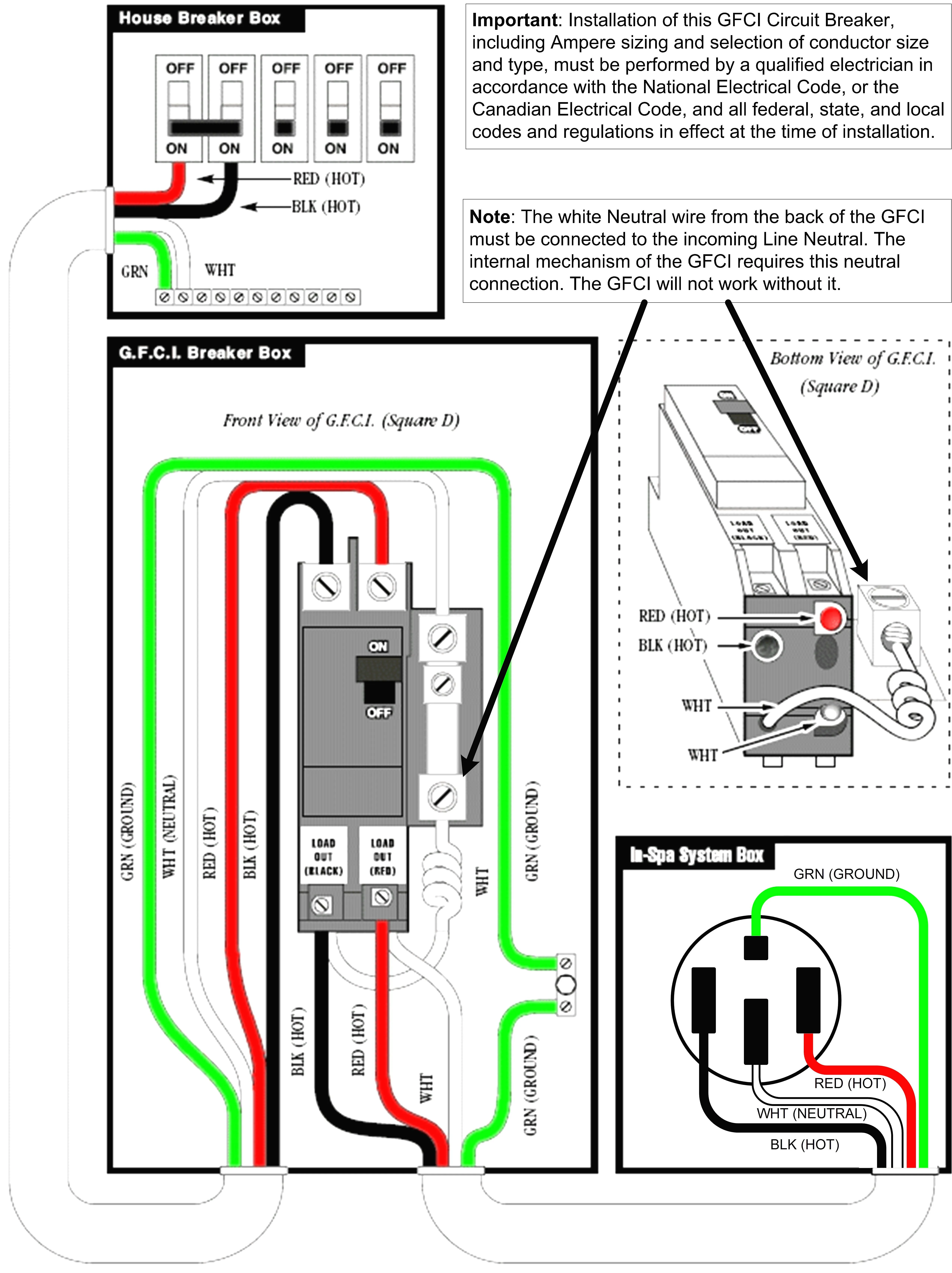 Gfci Circuit Breaker Wiring Schematic Wiring Diagram