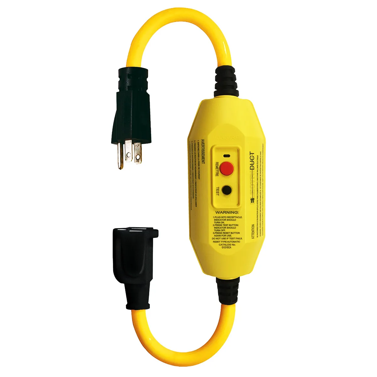 Gfci In Line Portable Adapter Cords Single Outlet Triple Tap