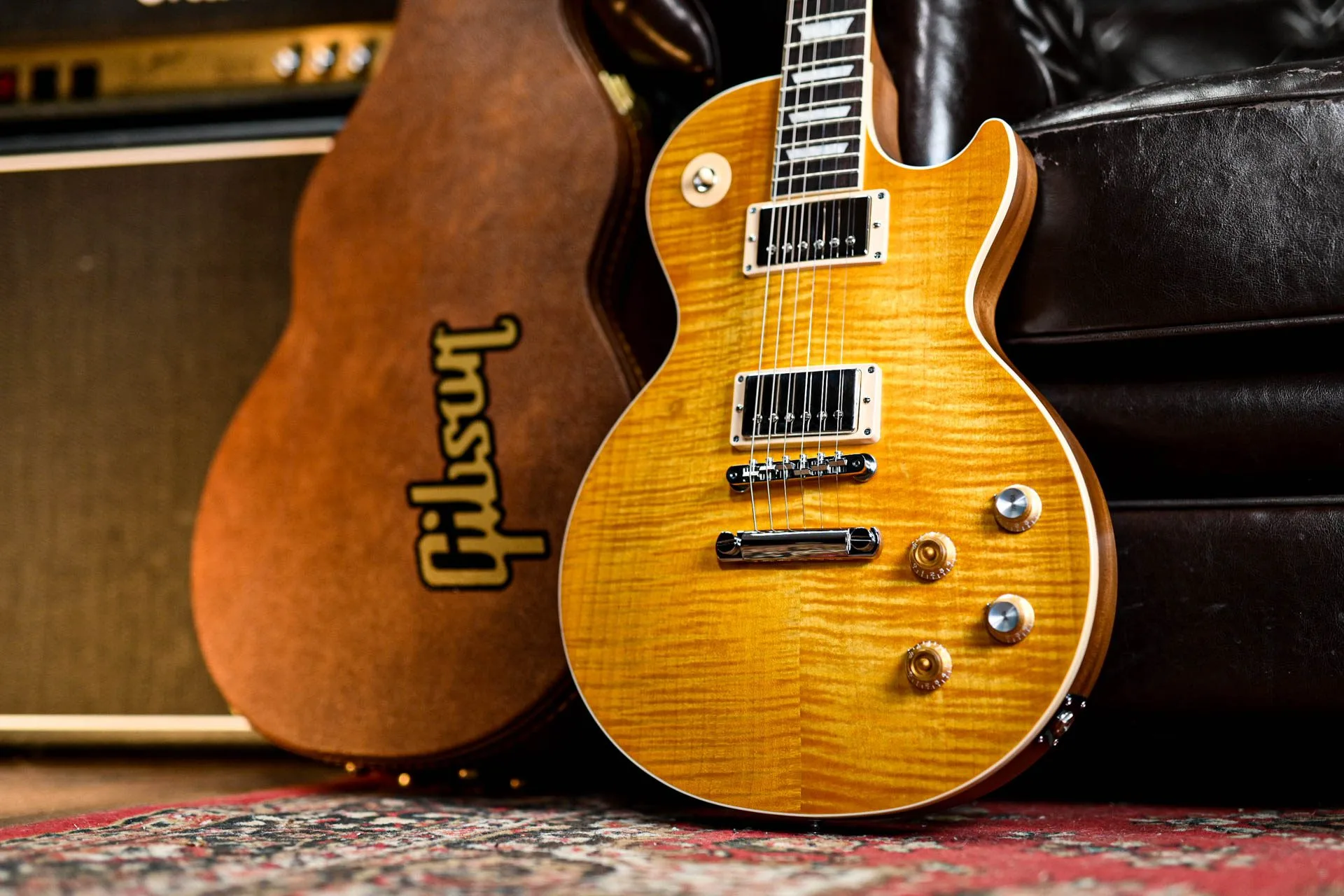Gibson Usa Kirk Hammett Greeny Les Paul Standard In Greeny Burst Guitar Gear Giveaway