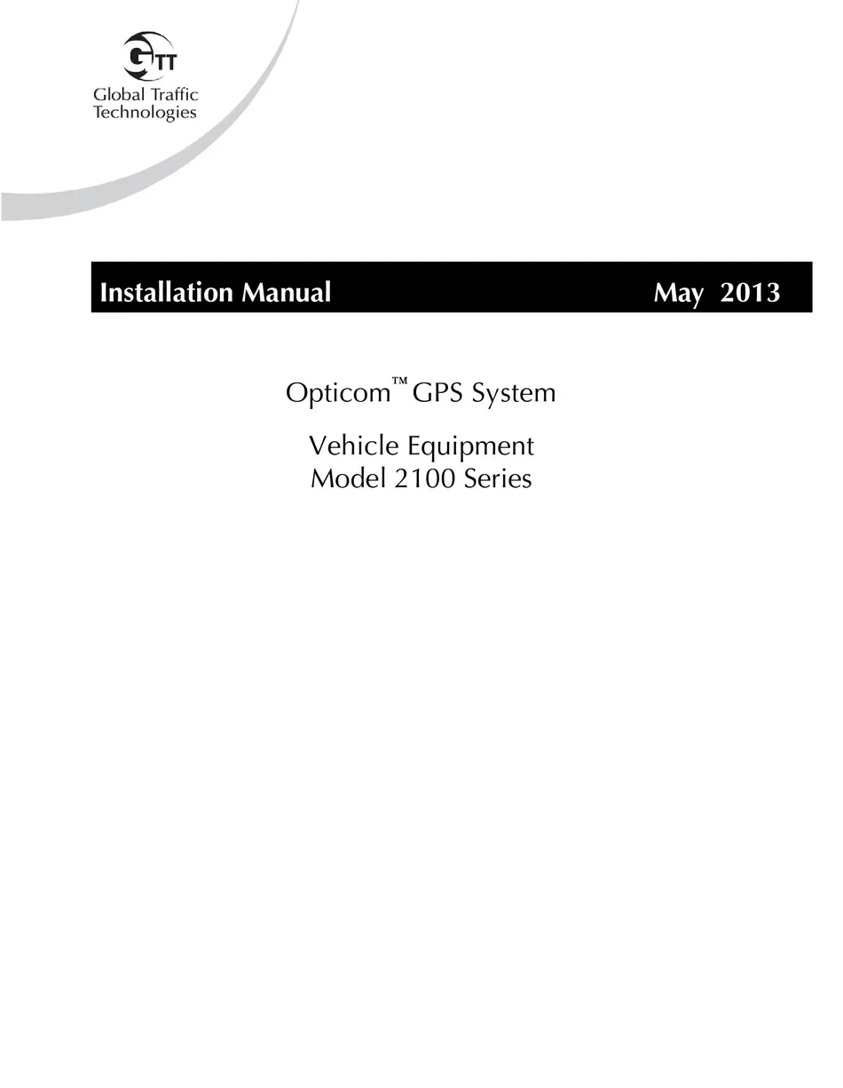 Global Traffic Technologies Opticom 2100 Series Installation Manual Pdf Download Manualslib