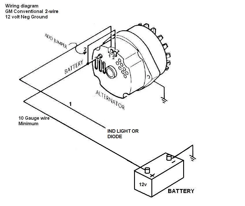 Gm 2 Wire Alternator Wiring Diagram