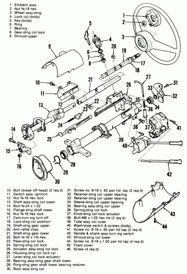 Gm Steering Column Diagram
