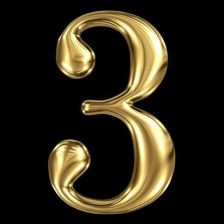 Gold Number 3 3 Number Number 3 Png Transparent Clipart Image And Psd File For Free Download
