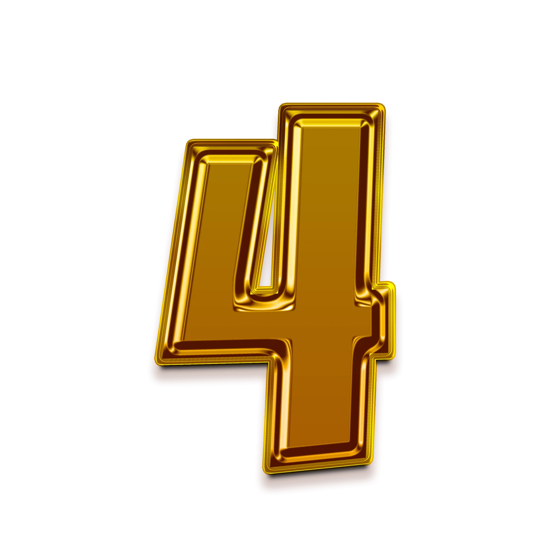 Gold Number 4 Template Design