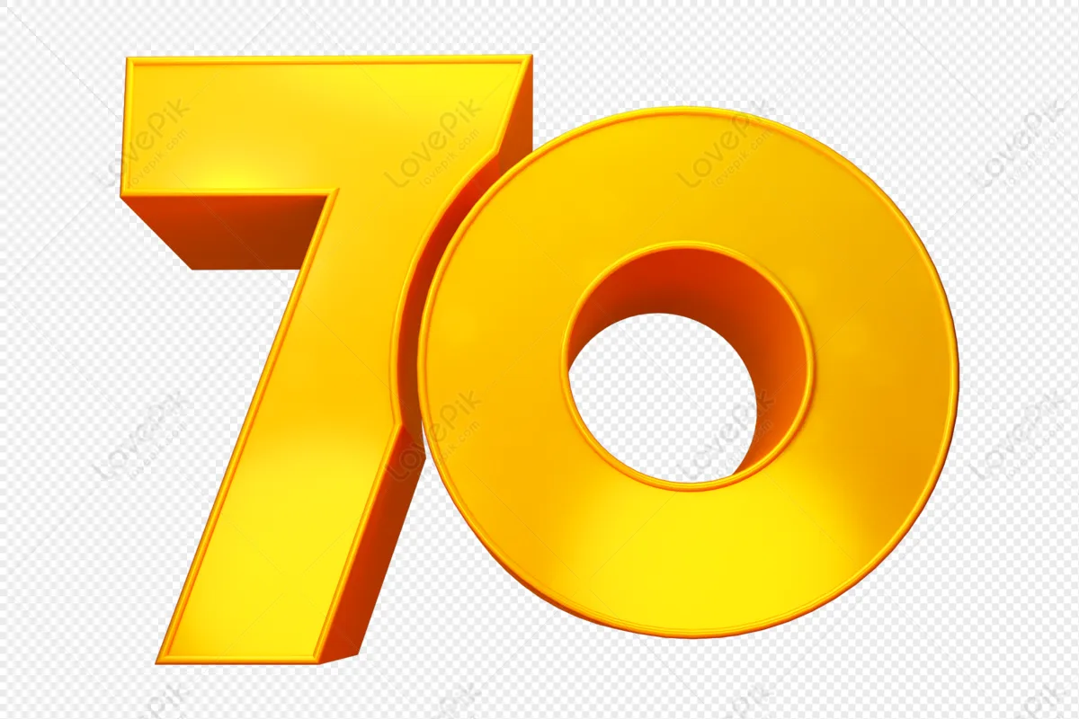 Golden 70 Number National Day Gold Three Dimensional Png Image And Clipart Image For Free