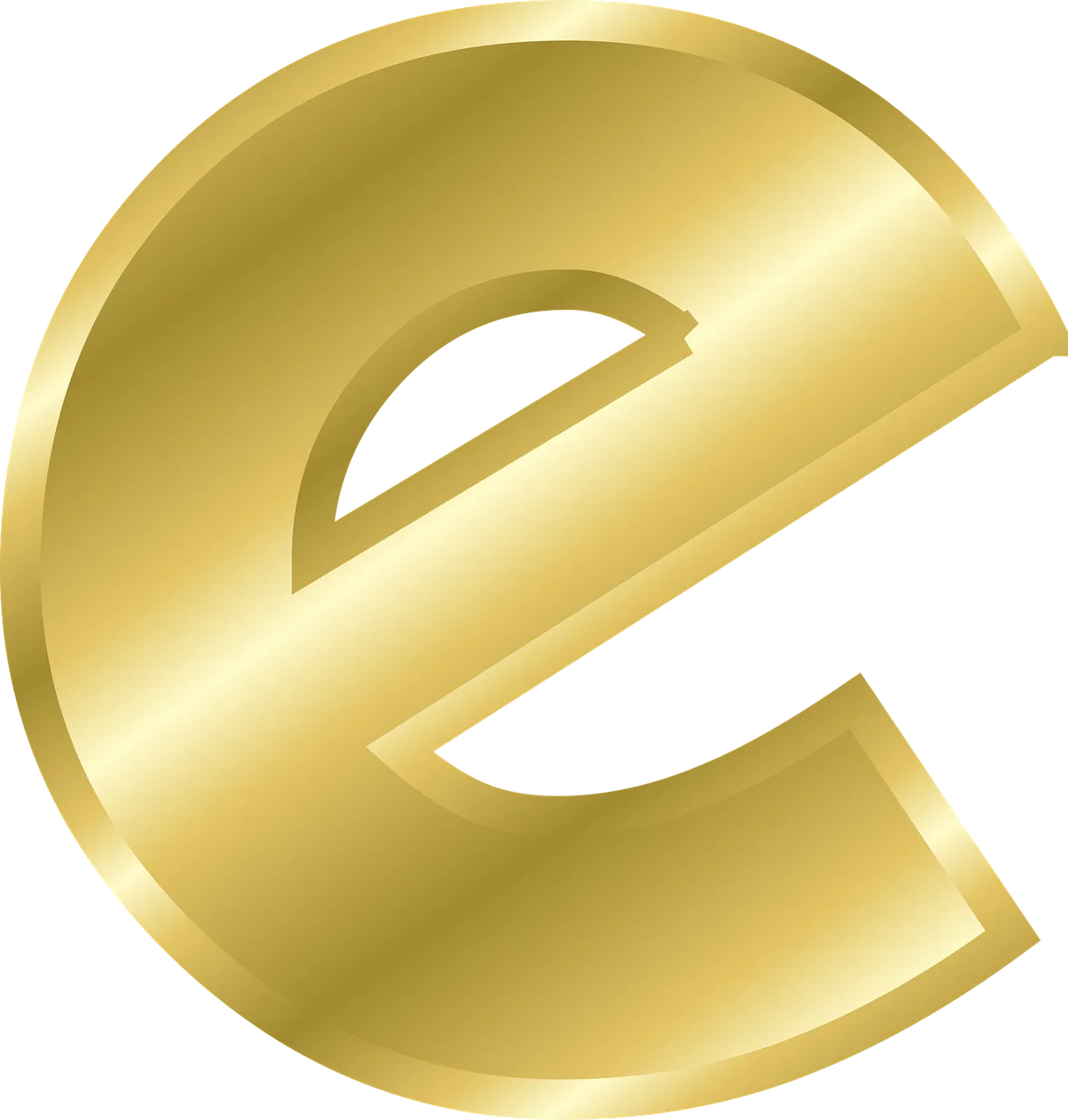 Golden Letter E