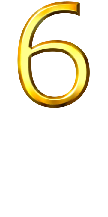 Golden Number 6 Png Vector Psd And Clipart With Transparent Background For Free Download