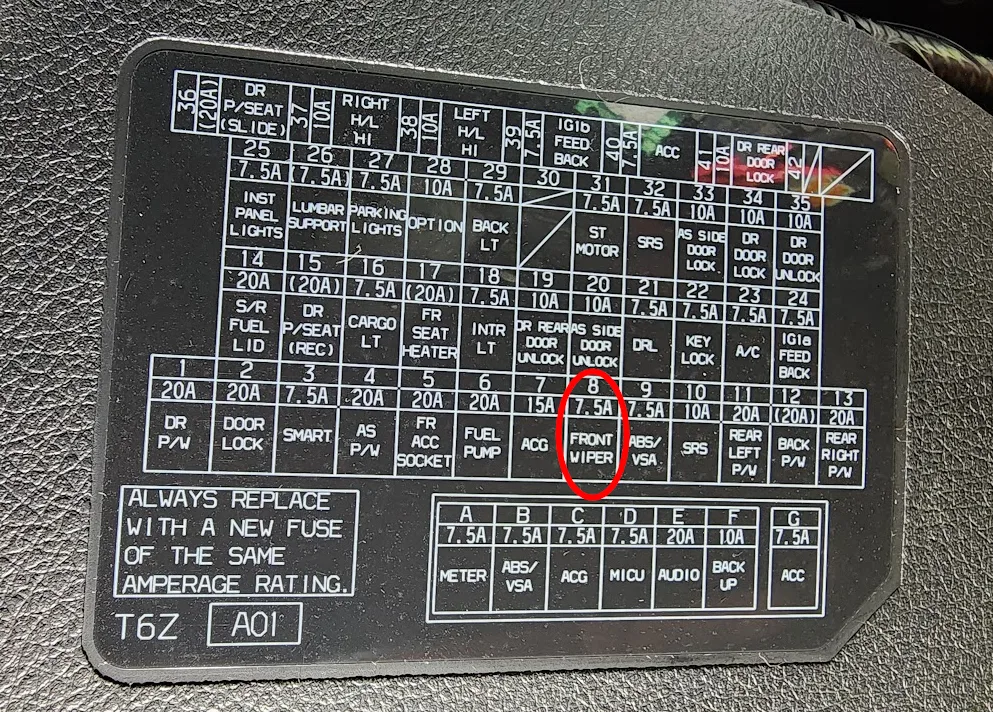 Good Picture Of The Fuse Box Layout 2023 Rtl E Honda Ridgeline Owners Club Forums