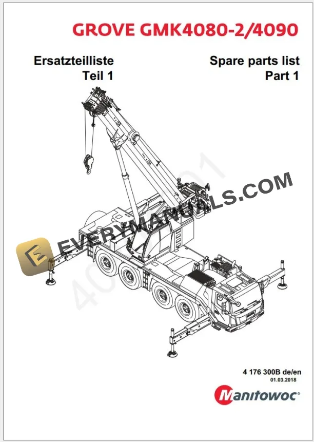 Grove Gmk4080 2 Crane Parts Manual Hydraulic Schematic Wiring Diagram