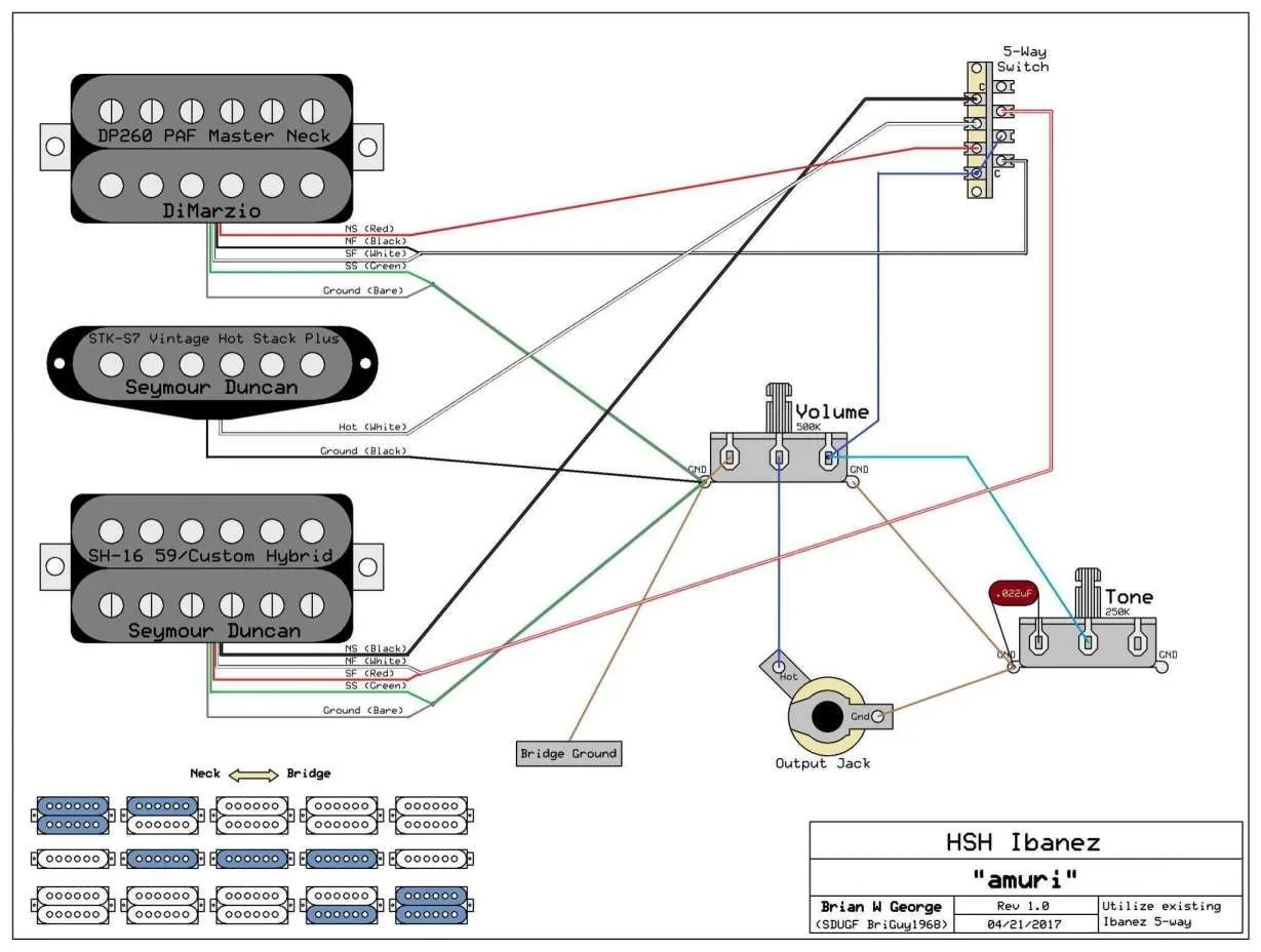 Guitar Pickup Wiring Schematic