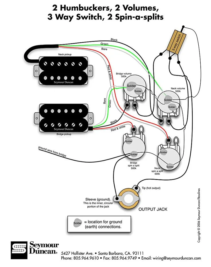 Guitar Wiring Diagrams 2 Pickups