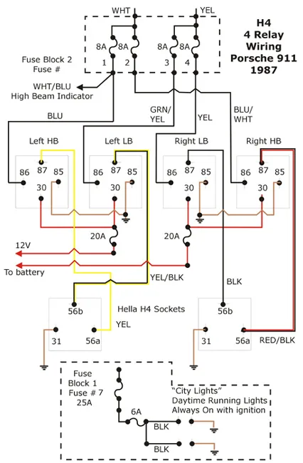 H4 Bulb Socket Wiring Question Pelican Parts Forums