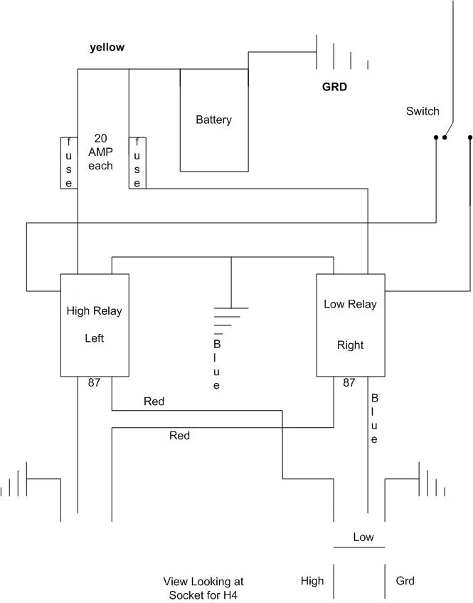 H4 Headlight Bulb Wiring Diagram Database Wiring Diagram Sample