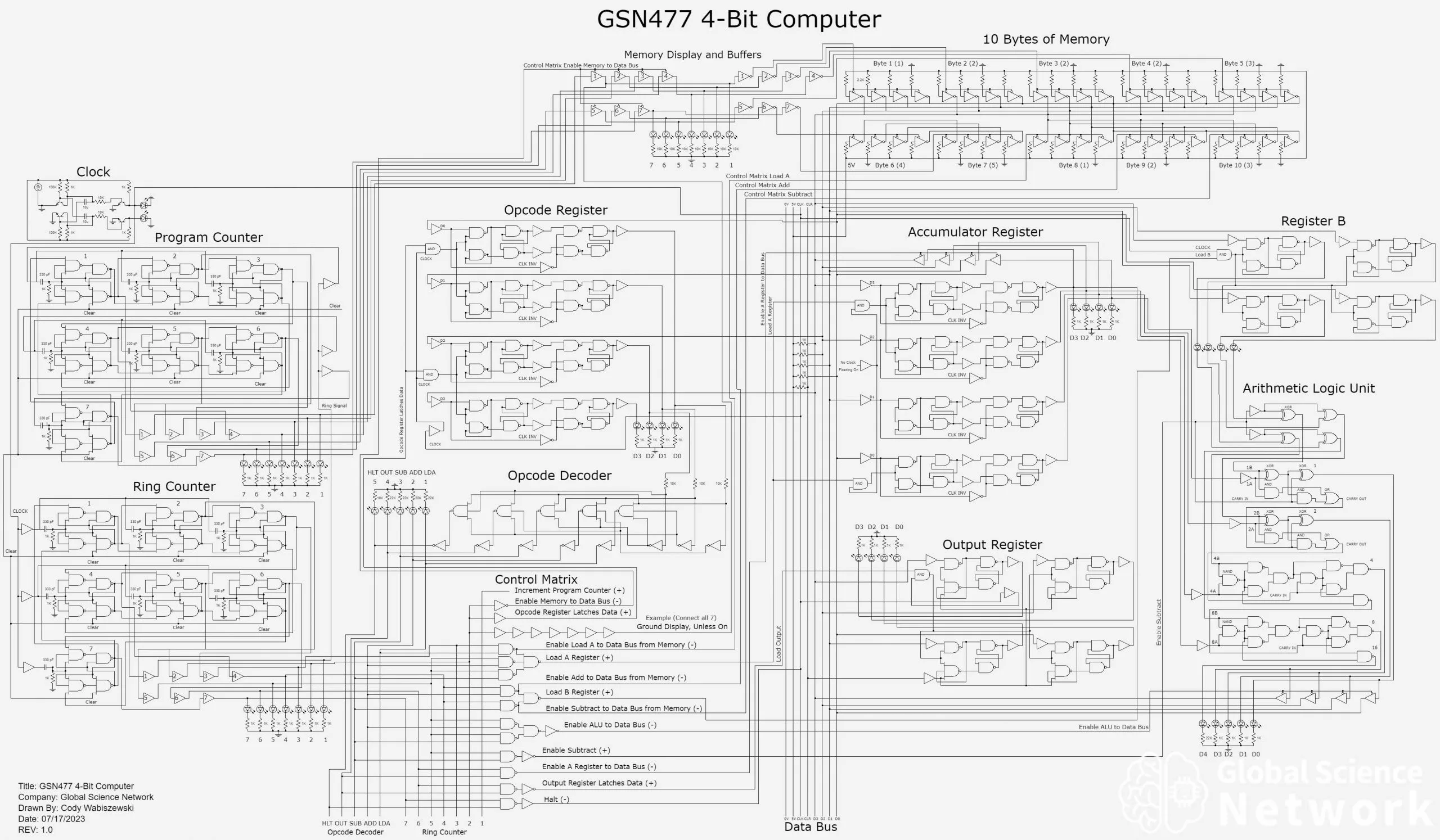Half Adder Logic Gates Built With Transistors