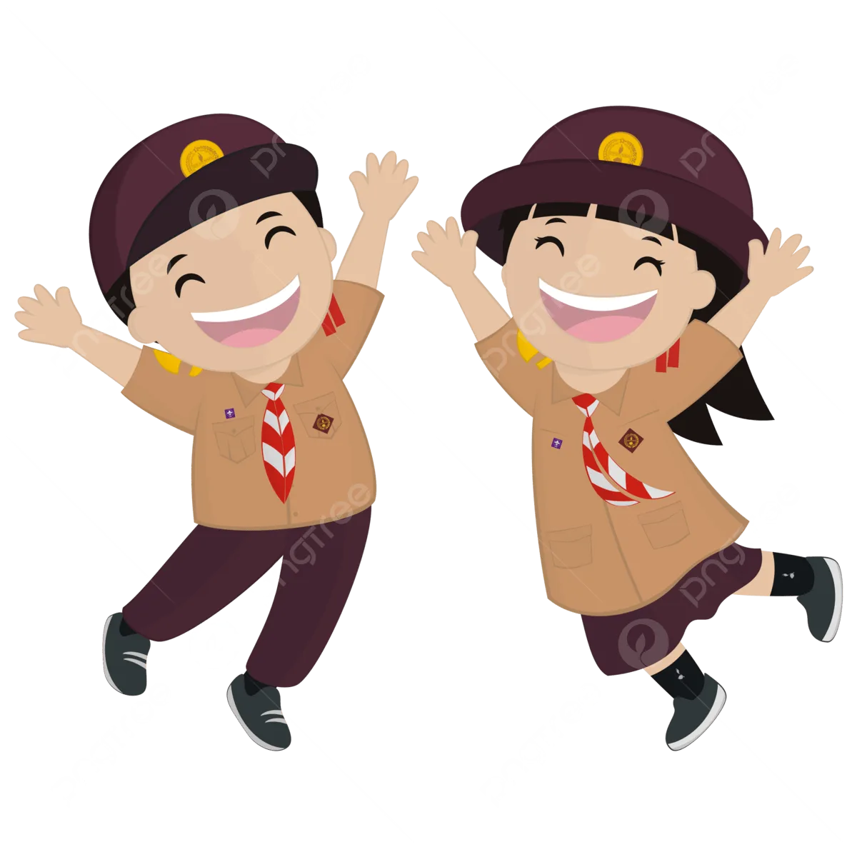 Happy Indonesian Scouts Aka Indonesian Boy Scouts Scout Indonesia Kids Png Transparent Image