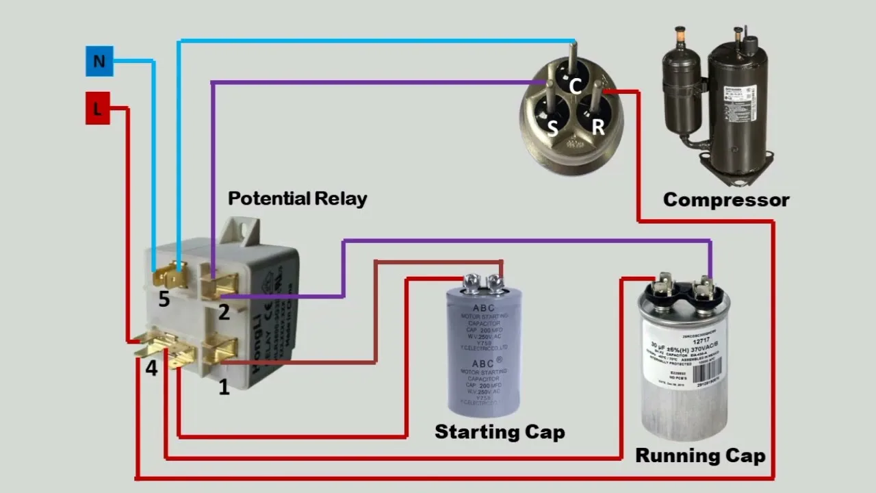 Hard Start Kit With Potential Relay Wiring Diagram Discounted Sale