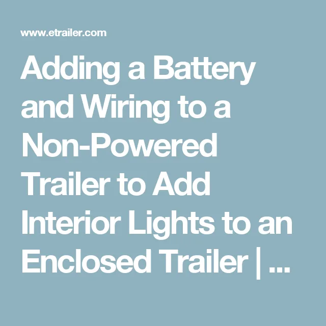 Haulmark Enclosed Trailer Wiring Diagram