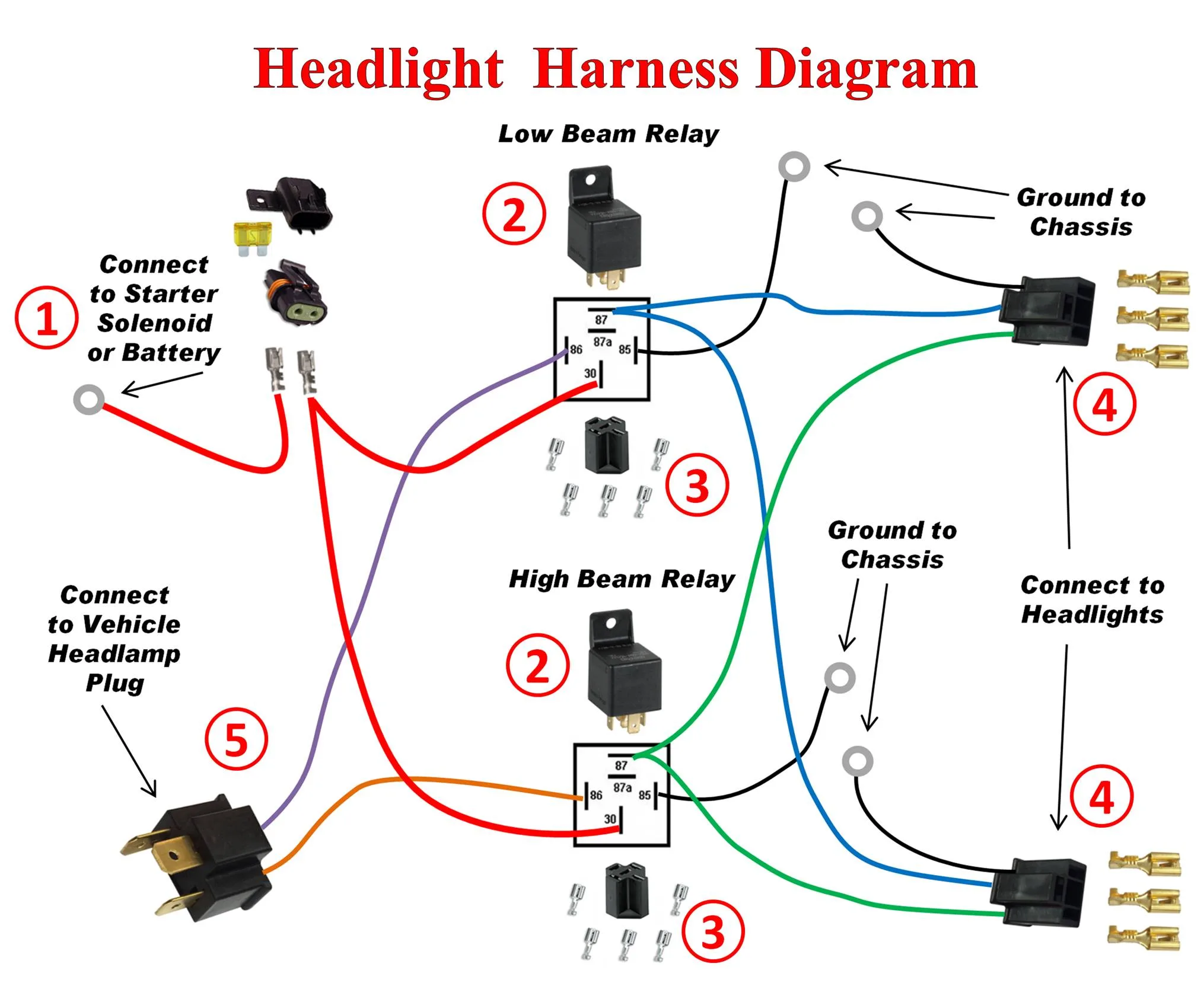 Headlight H4 Wiring Diagram Collection