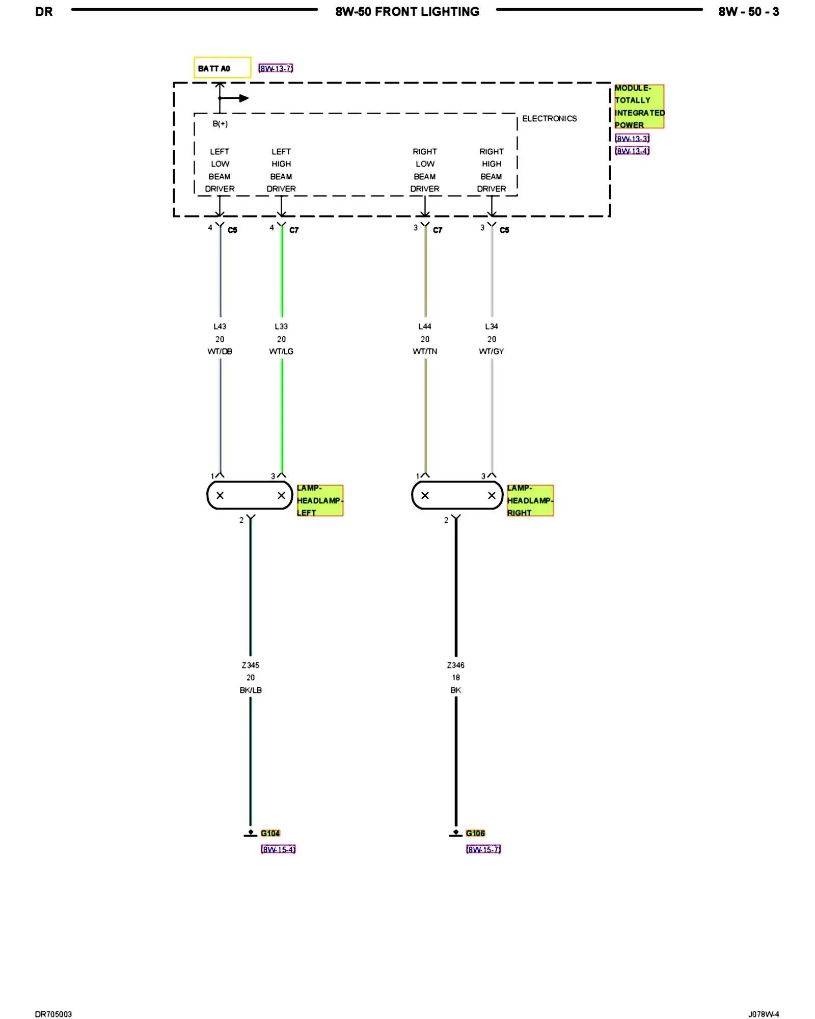 Headlight Wiring Diagram For 2001 Dodge Ram 2500 Diagram 1
