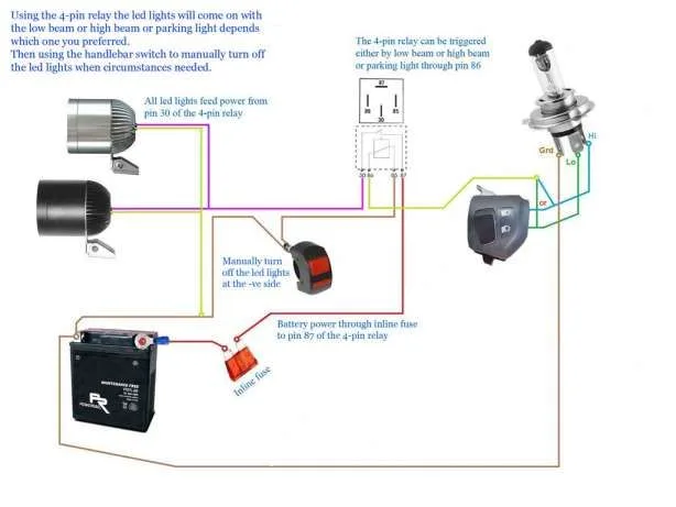 Headlight Wiring Diagram Motorcycle Wiring Motorcycle Headli