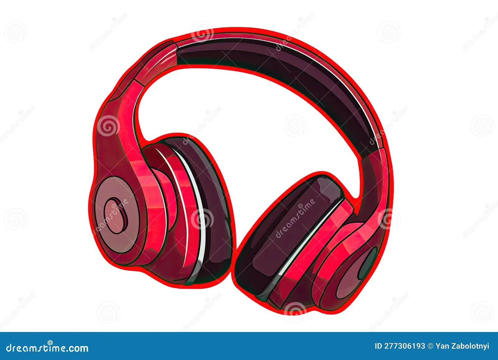 Headphone Sticker On Isolated Tansparent Background Png Logo Generative Ai Stock Image