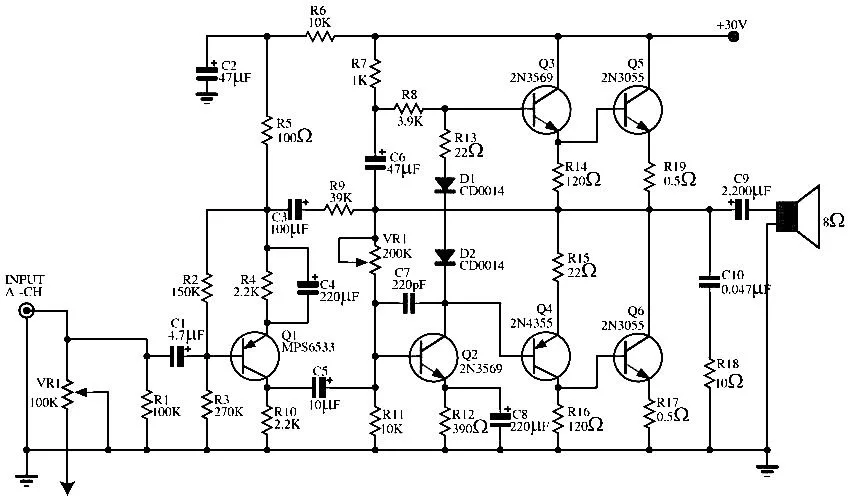 Hifi Audio Amplifier Circuit Diagram