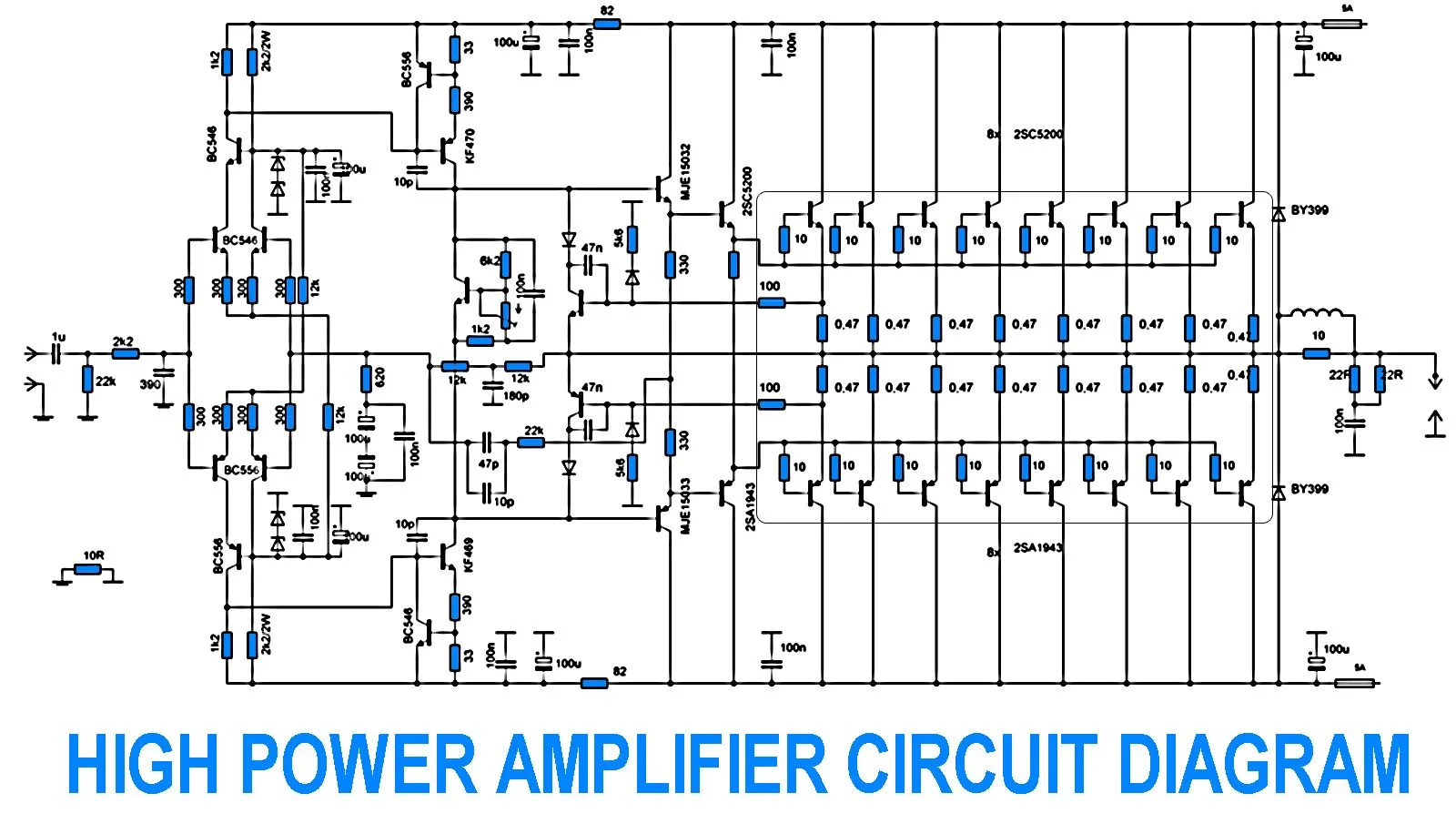 Hifi Audio Amplifier Circuit Diagram