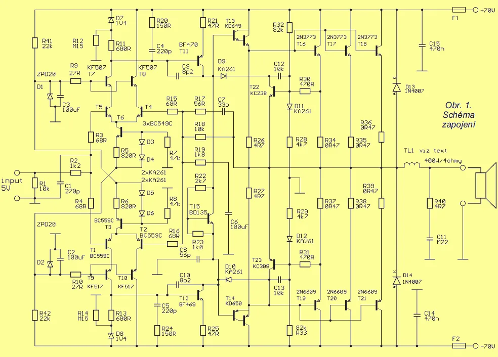 Hifi Power Amplifier Circuit Diagram