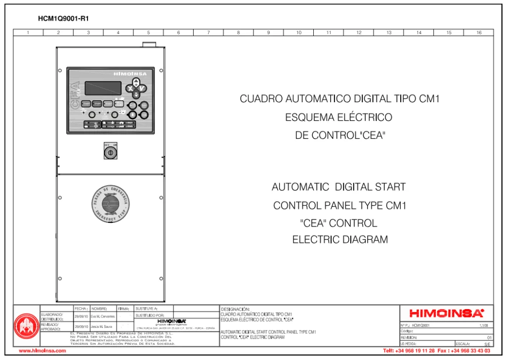 Himoinsa Cea Control Complete Electric Diagrams