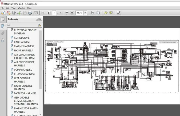 Hitachi Zx190W 5A Wheeled Excavator Electrical Circuit Diagram Manual Electrical Circuit