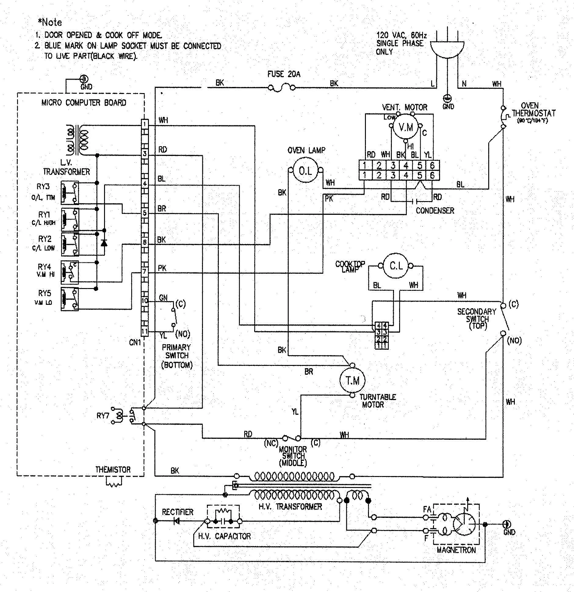 Hobart Commercial Oven Wiring Diagram 6 Element 3 Phase Hand