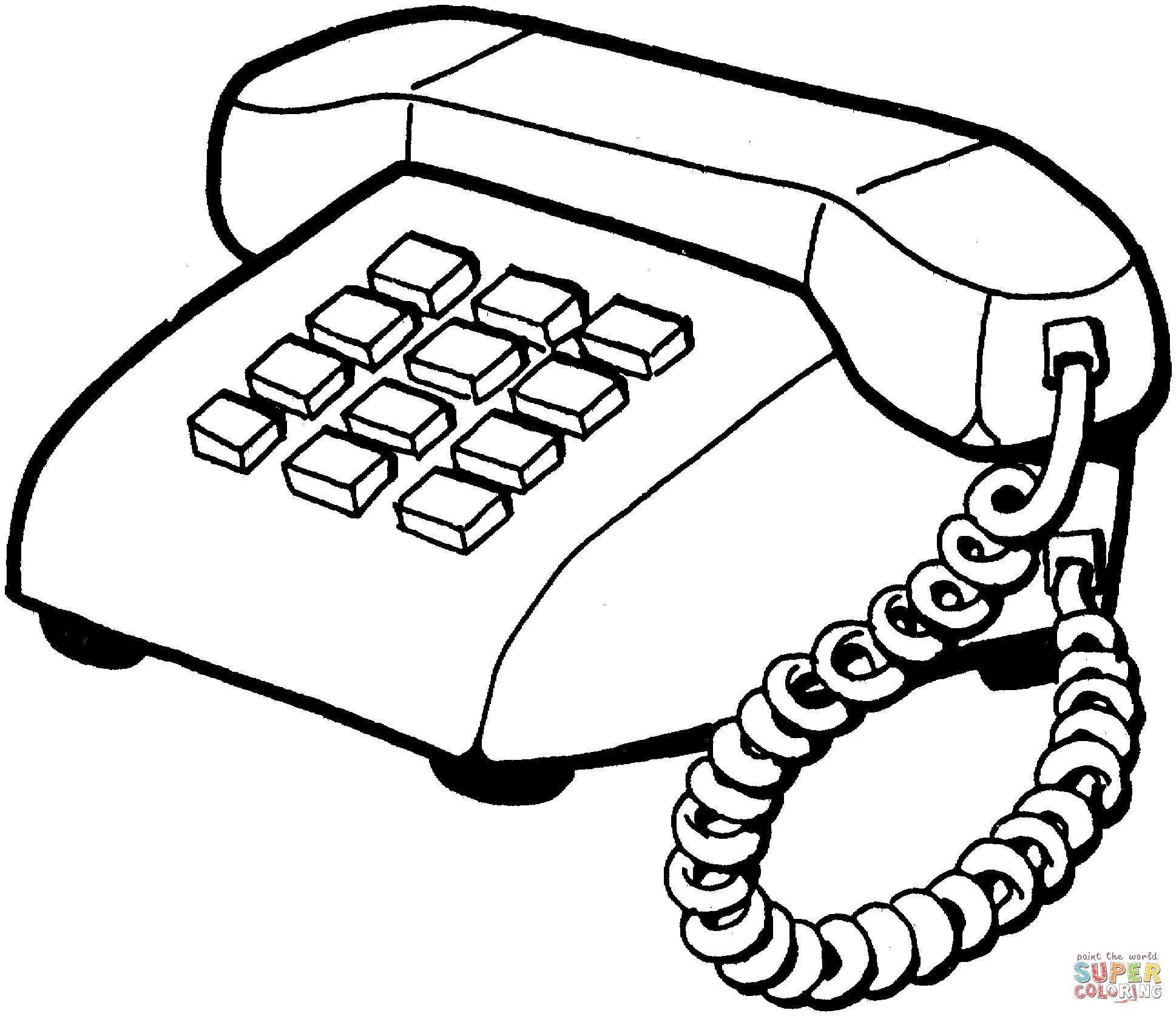 Home Telephone Coloring Page Free Printable Coloring Pages
