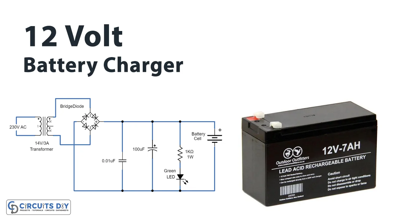 Homemade 12V Battery Charger Circuit Diagram
