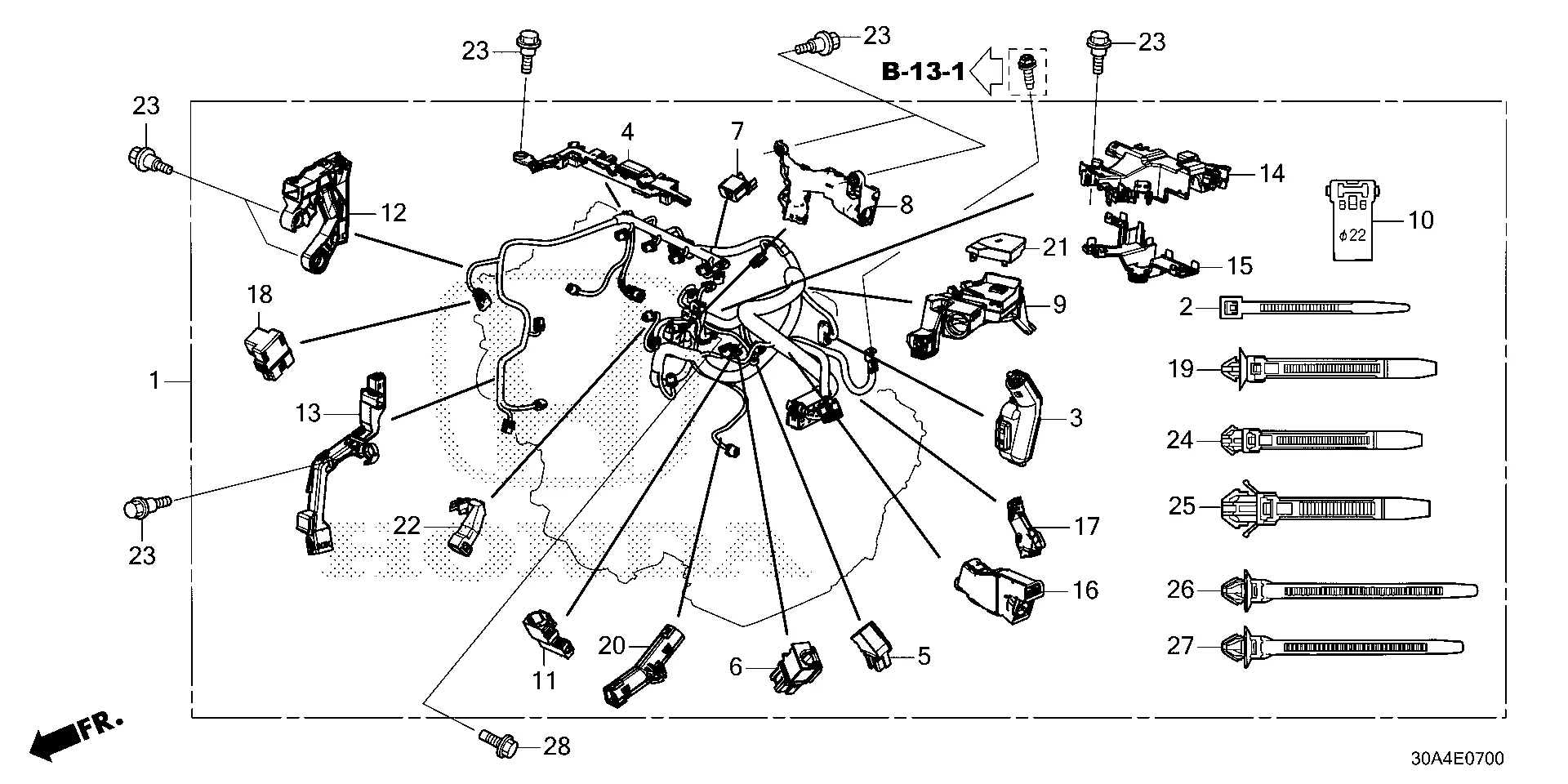 Honda Accord Holder Engine Wire Harness Electrical 32128 64A A00 Norm Reeves Honda Vista