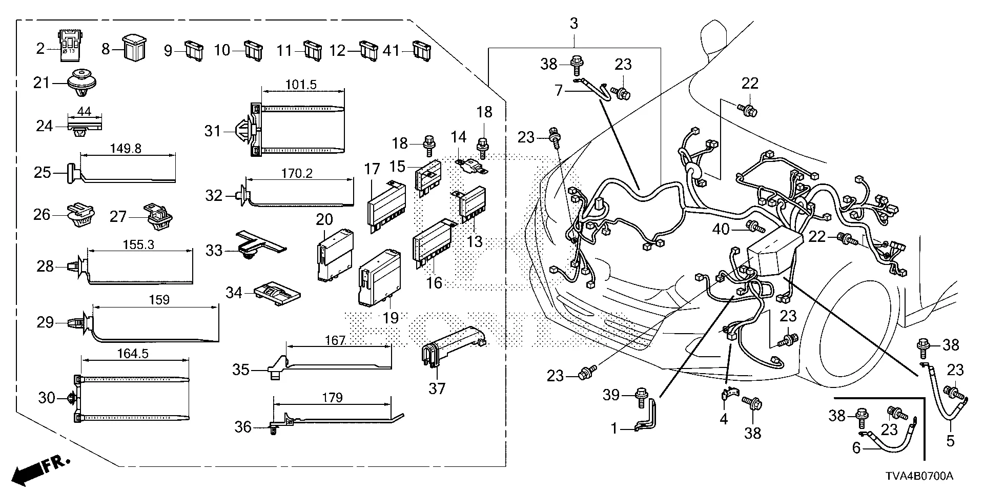Honda Accord Wire Harness Engine Room Electrical 32200 Tva A80 Norm Reeves Honda Vista