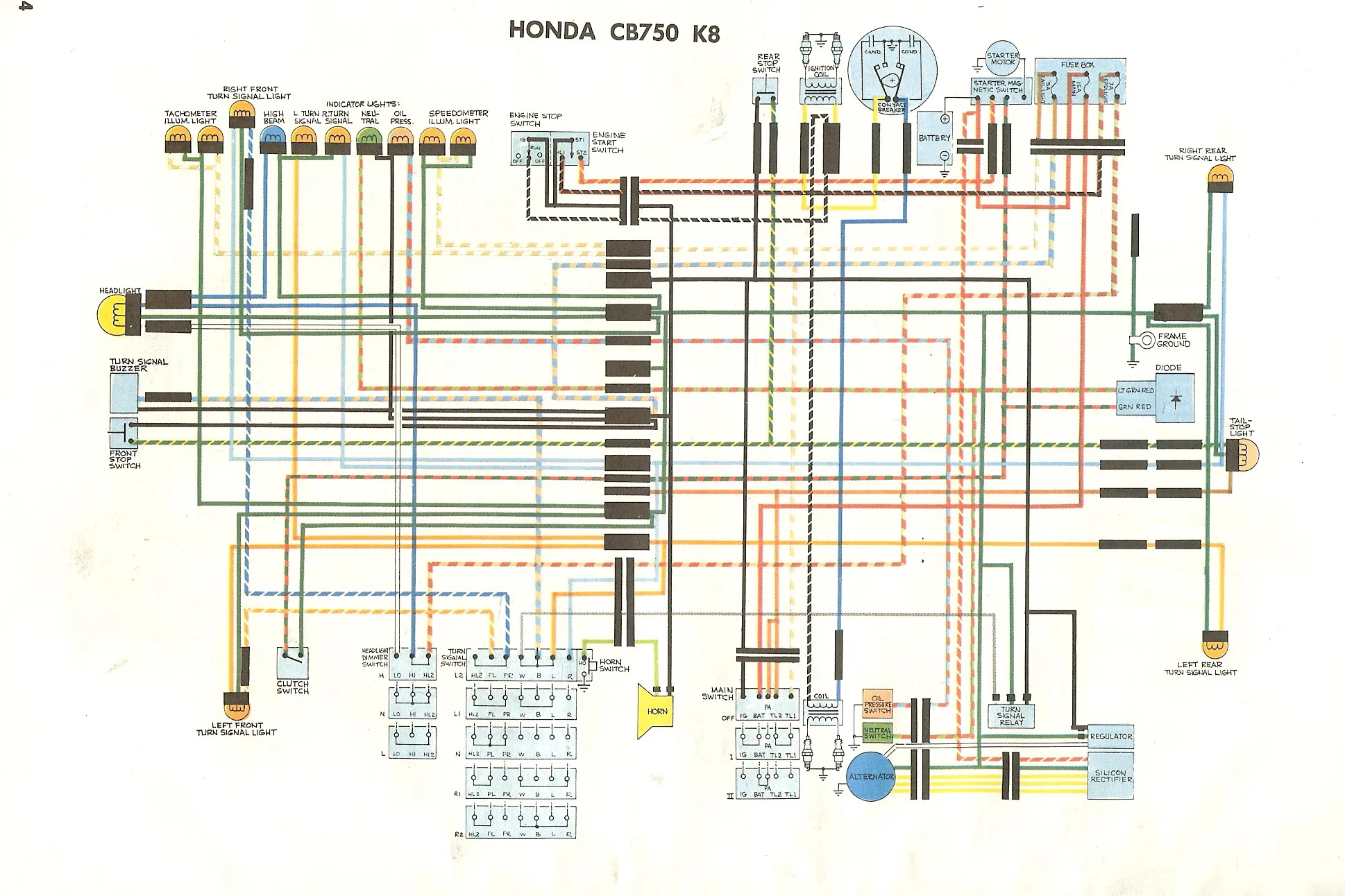 Honda Cb 750 Four Wiring Diagram Wiring Diagram