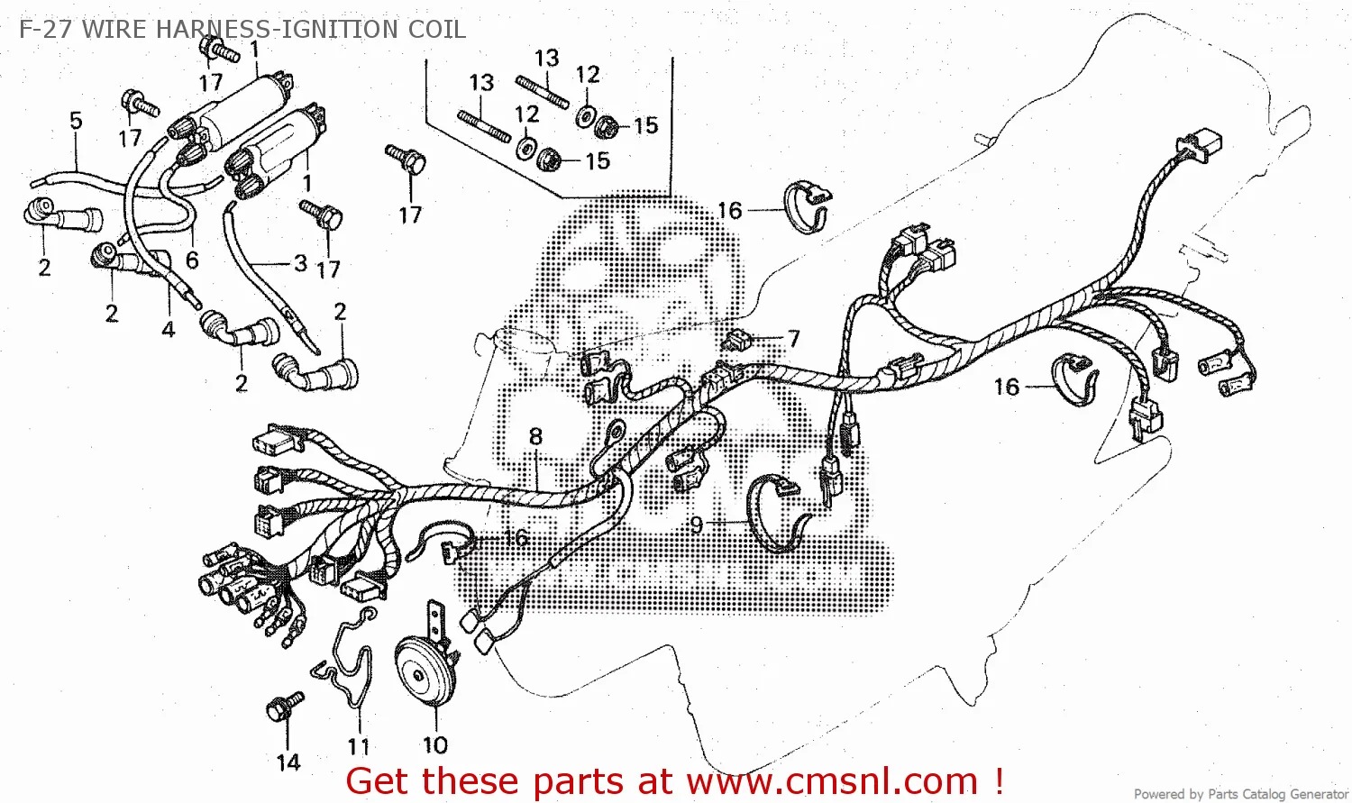 Honda Cb650C 1980 A F 27 Wire Harness Ignition Coil Buy F 27 Wire Harness Ignition Coil