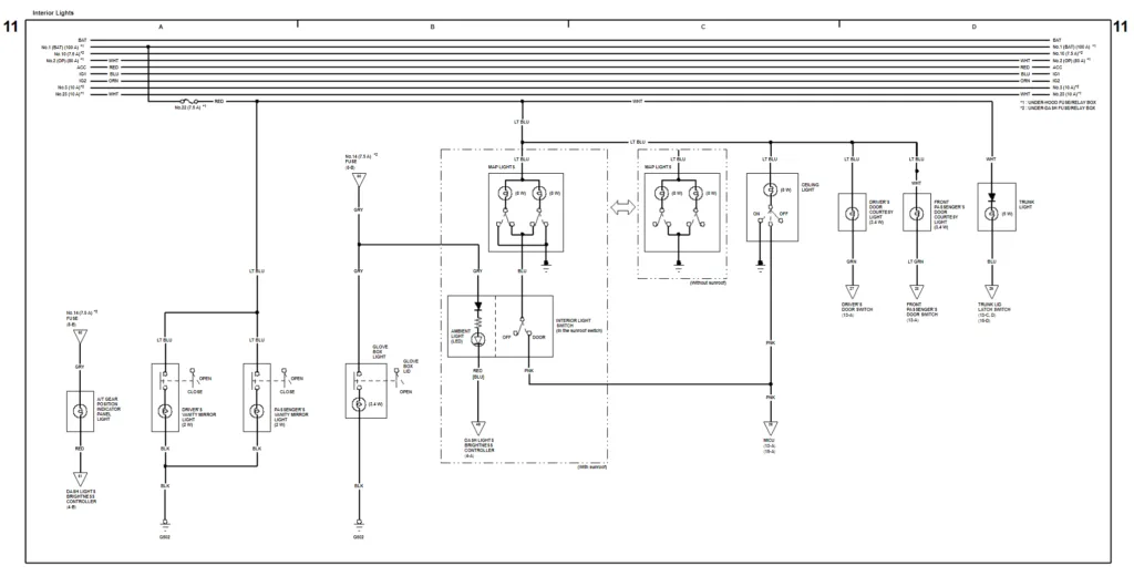 Honda Civic Interior Lights Wiring Diagram