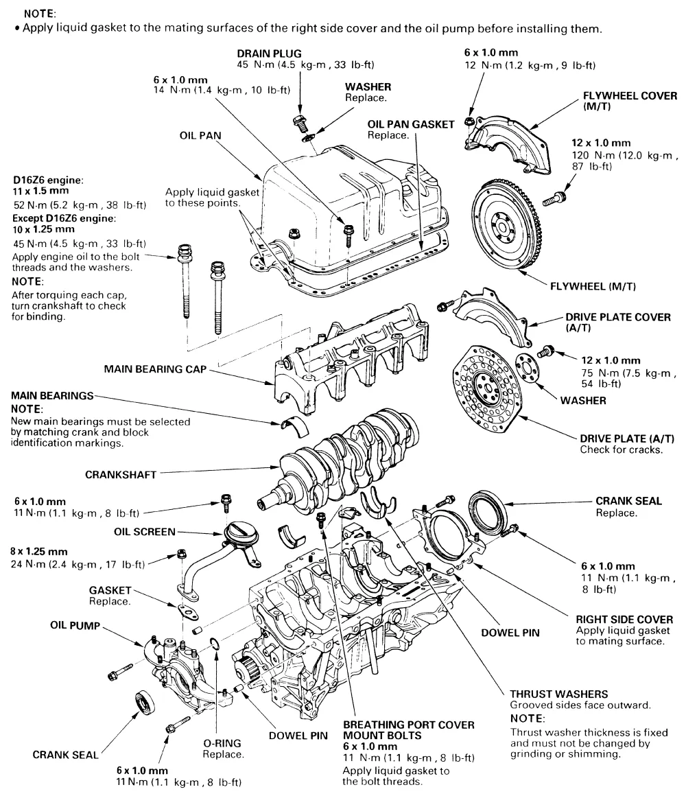 Honda Engine Part Diagrams