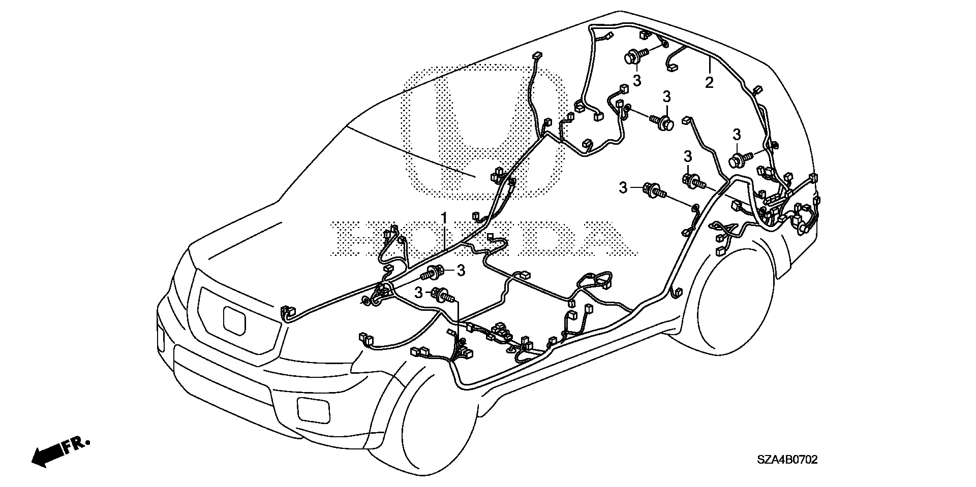 Honda Pilot Wire Harness Floor Electrical 32107 Sza A10 Norm Reeves Honda Vista Vista Ca